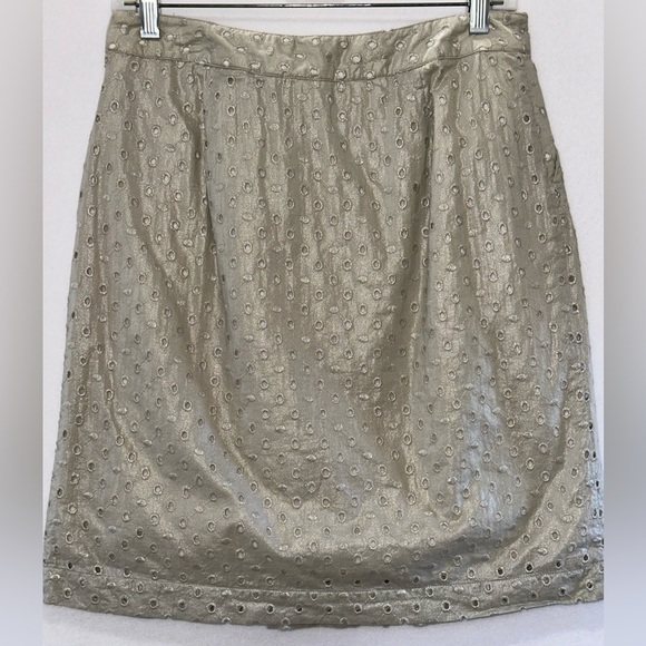 2 for $26 Boden Limited Edition Eyelet Lace Skirt Pleated Iridescent 6 READ - Picture 8 of 11